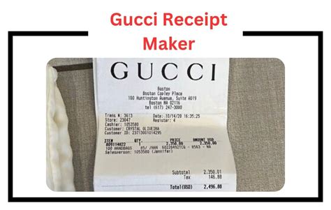 receipt gucci|Gucci receipt generator free.